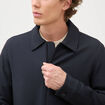 Blouson manches longues doubl&eacute; bleu marine homme