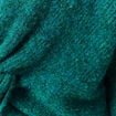 Pull r&eacute;versible manches longues col rond vert femme