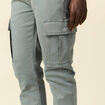 Pantalon battle bas resserré bleu gris homme