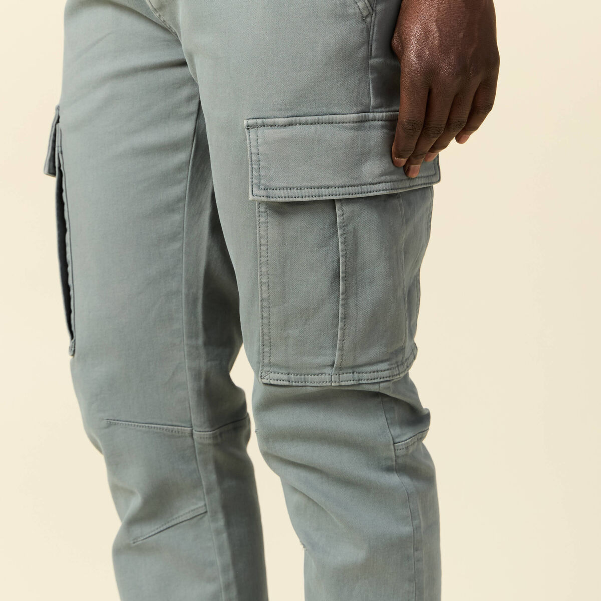 Pantalon battle bas resserré bleu gris homme