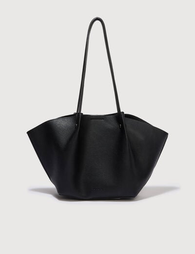 Cabas sac bandouli&egrave;re noir femme