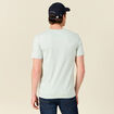 T-shirt cintr&eacute; col rond manches courtes bleu gris homme