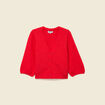 Gilet manches 3/4 rouge fonc&eacute; femme