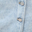Jupe-short taille haute en jeans denim snow bleu femme