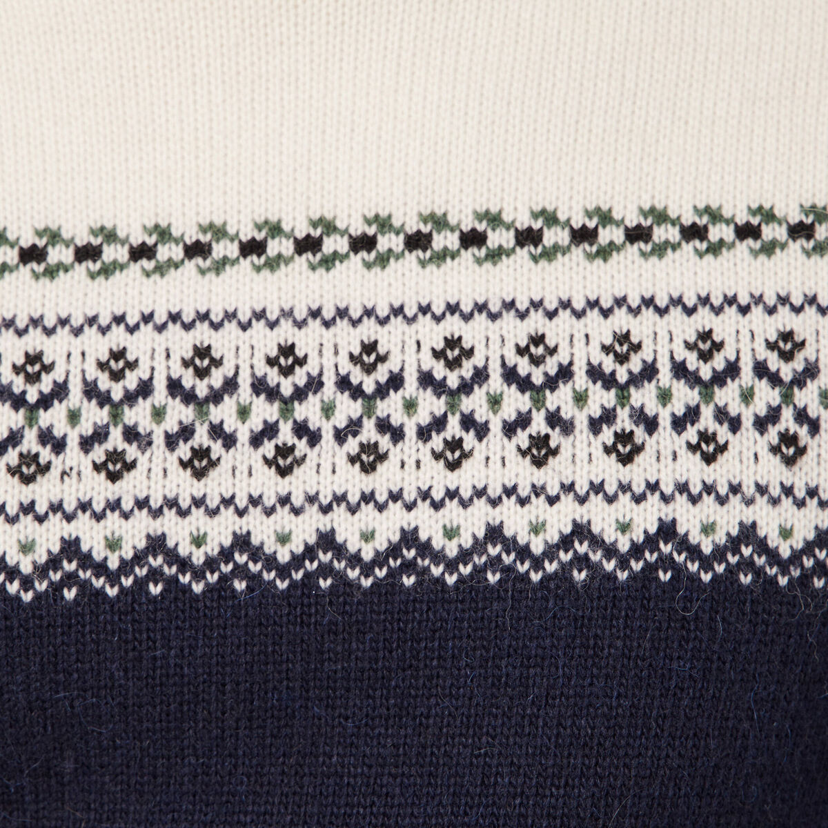 Pull manches longues vert kaki homme