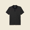 Polo col polo manches courtes en coton noir homme