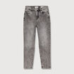Jeans mom 7/8&egrave;me denim snow gris femme