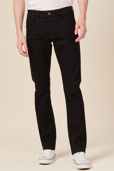 Jeans straight 5 poches denim noir homme