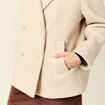 Caban oversize court beige femme
