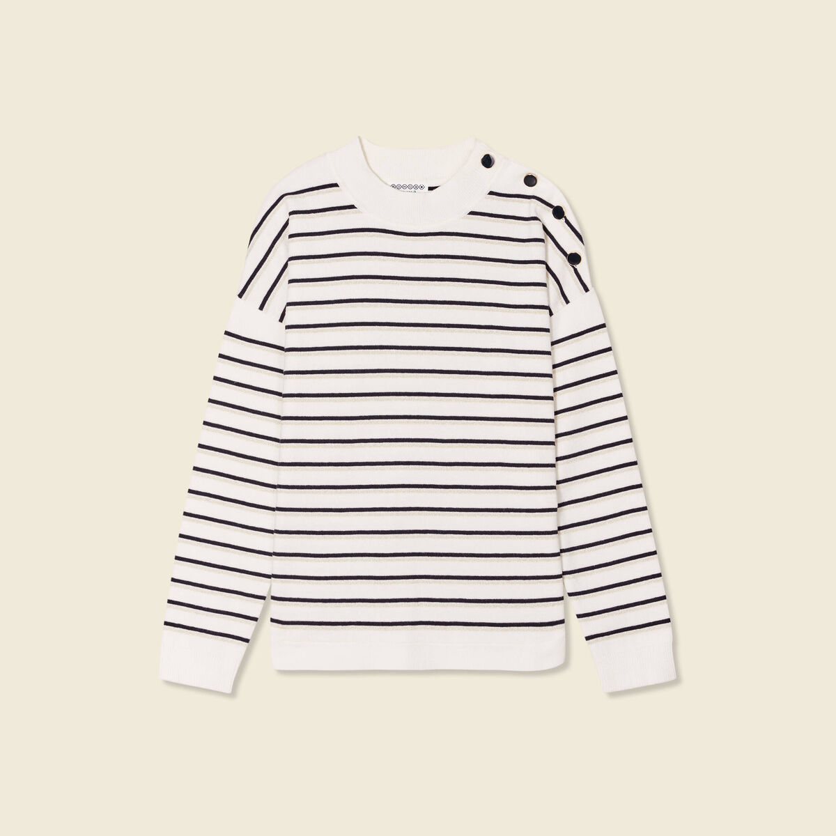 Pull manches longues bleu marine femme