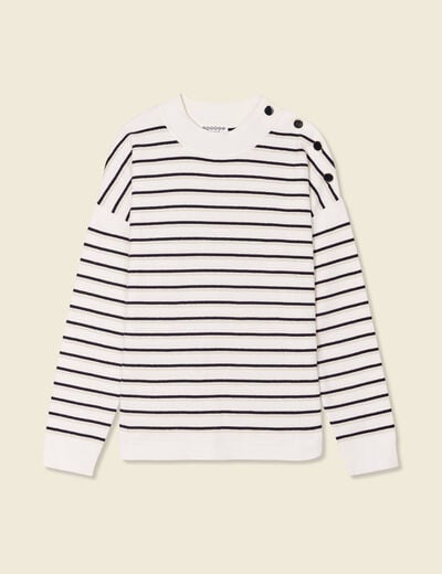 Pull manches longues bleu marine femme