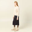Pull manches longues creme femme