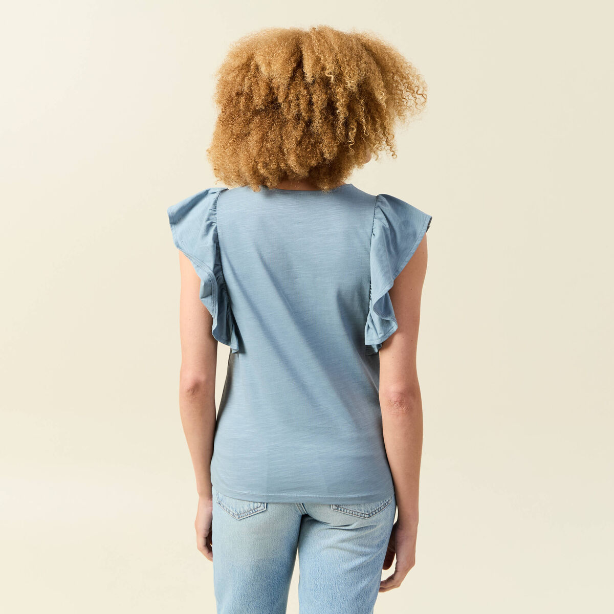 D&eacute;bardeur sans manches gris femme