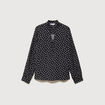 Blouse manches longues noir femme