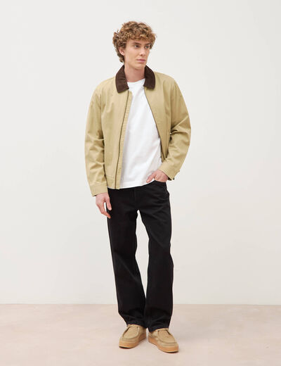 Jeans large relaxed denim noir homme