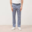 Pantalon straight longueur 32 ceinture bleu gris homme