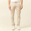 Pantalon battle bas resserr&eacute; beige homme