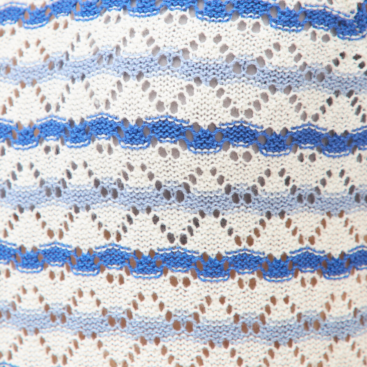 Pull col bateau manches courtes bleu femme