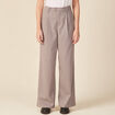 Pantalon large avec pinces gris femme