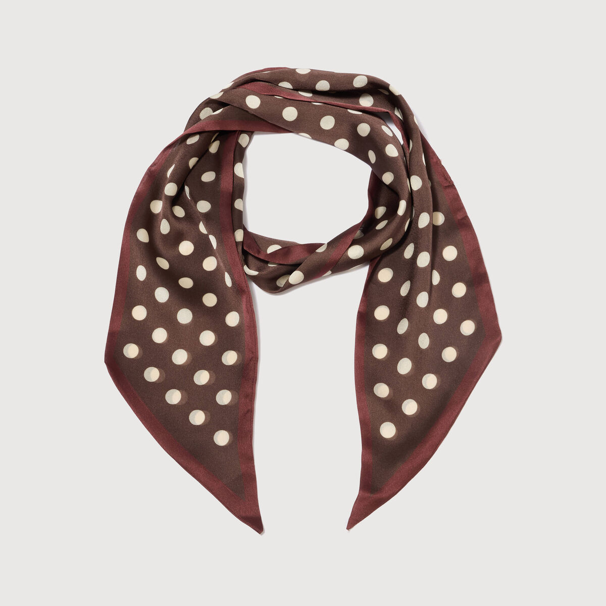 Foulard marron fonc&eacute; femme
