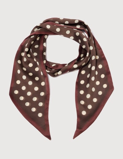 Foulard marron fonc&eacute; femme