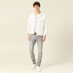Jeans slim longueur 32 denim snow gris homme