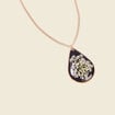 Collier avec pendentif noir femme