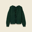 Gilet oversize manches longues vert fonc&eacute; femme
