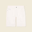 Bermuda droit en jean denim blanc homme