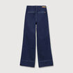 Jeans wide large taille haute denim brut rinse femme