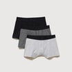 Lot de 3 boxers gris clair homme