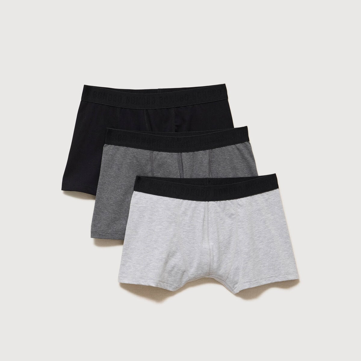 Lot de 3 boxers gris clair homme