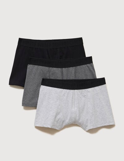 Lot de 3 boxers gris clair homme