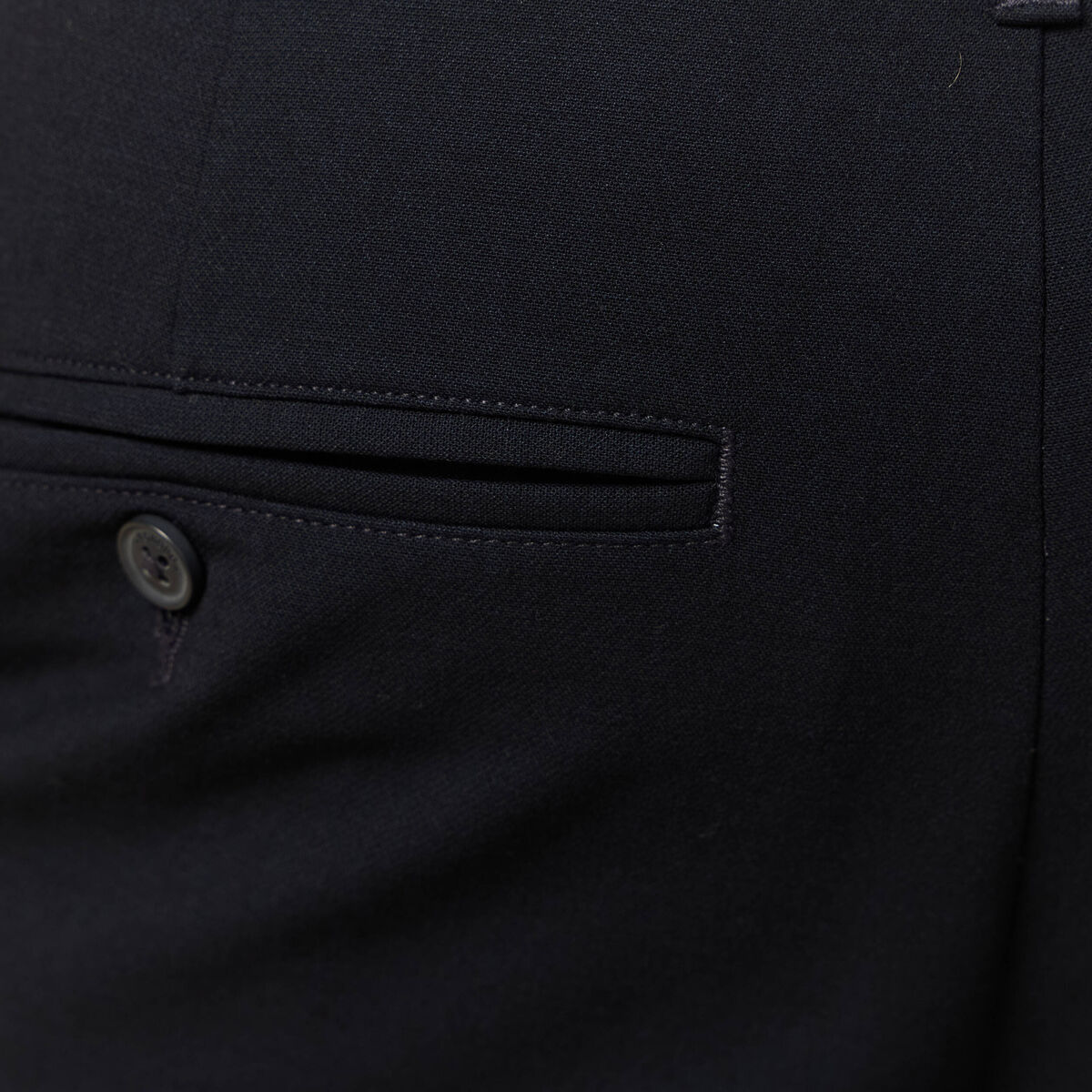 Pantalon droit longueur 32 bleu marine homme