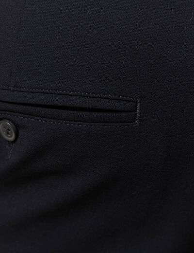 Pantalon droit longueur 32 bleu marine homme