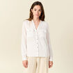 Chemise manches longues ecru femme