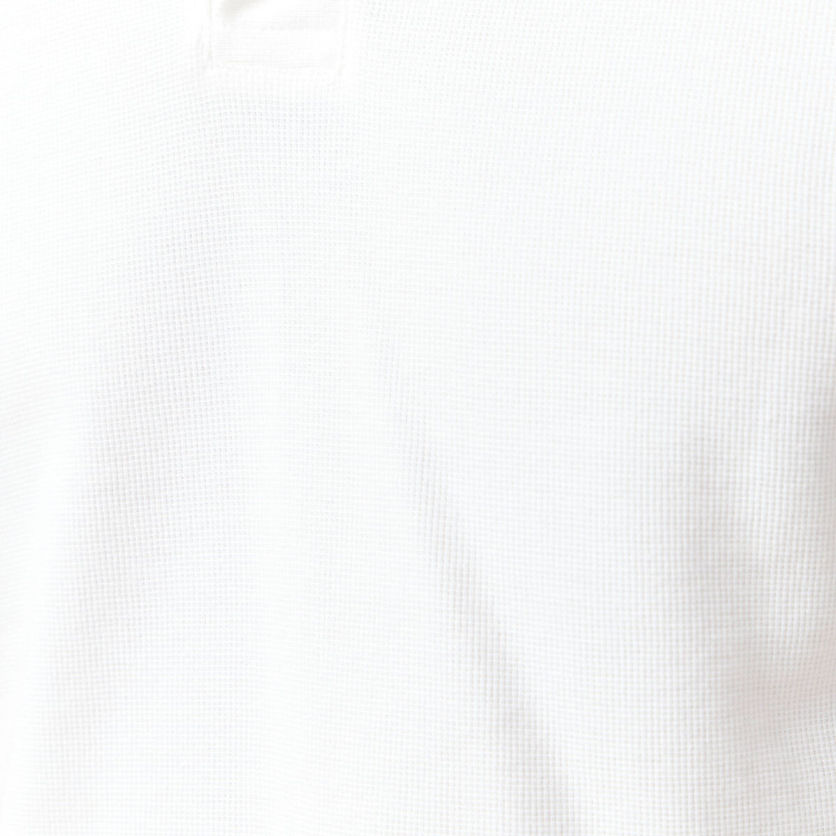 Polo cintr&eacute; col cubain manches courtes blanc homme