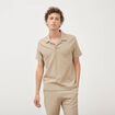 Polo manches courtes beige homme