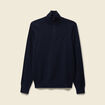 Pull fin col camionneur manches longues bleu marine homme