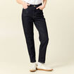 Jeans mom fabriqué en France denim brut femme