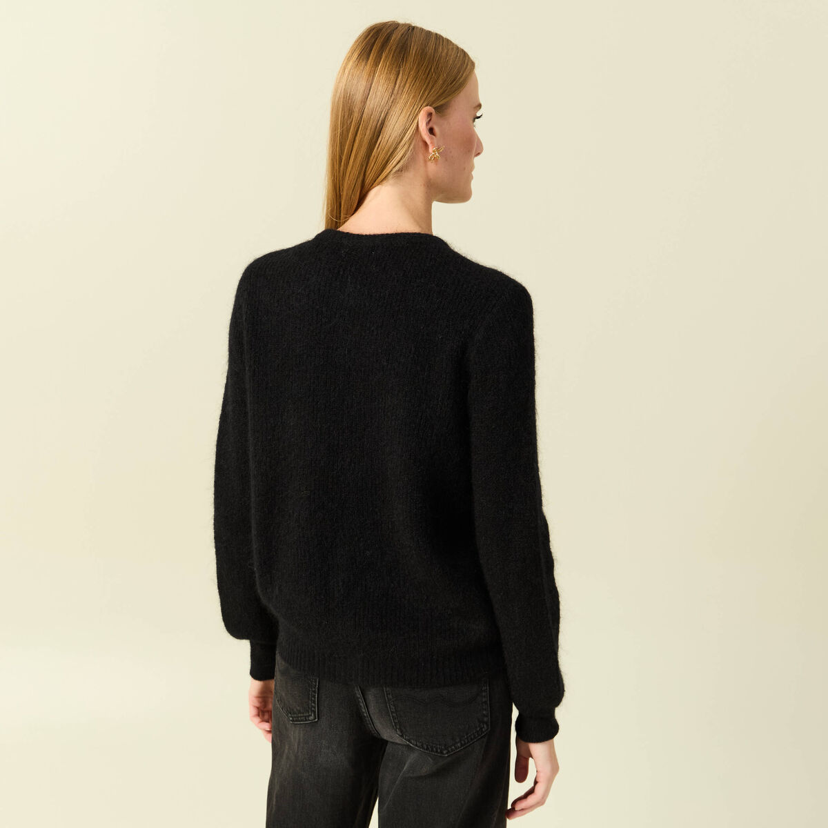 Gilet manches longues noir femme