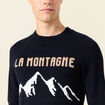 Pull éco-responsable bleu foncé homme