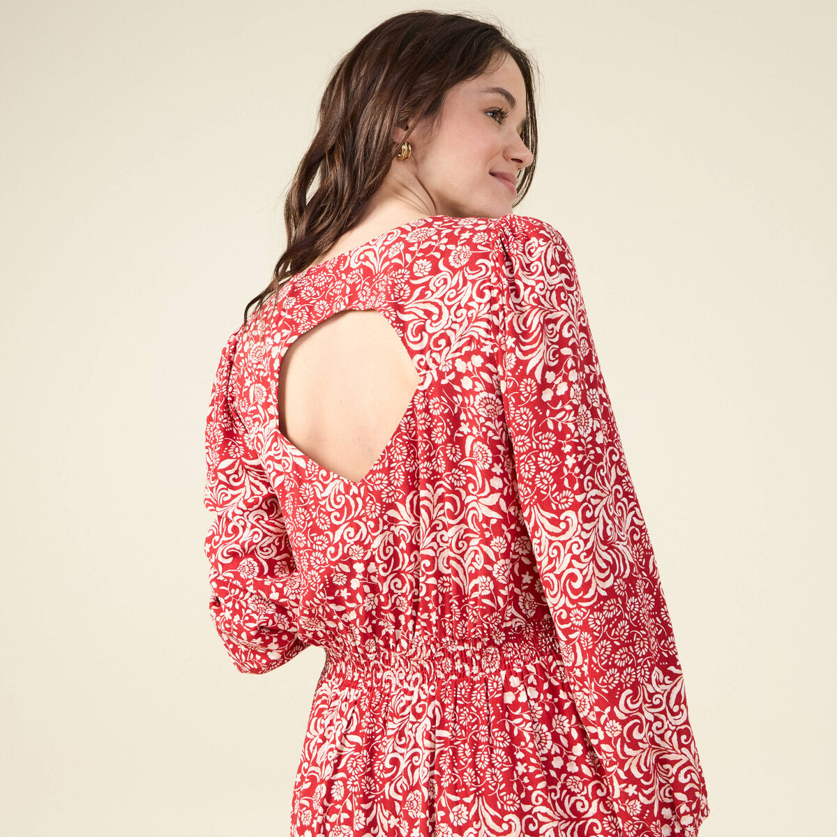 Robe éco-responsable rouge femme