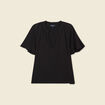 Blouse manches courtes noir femme