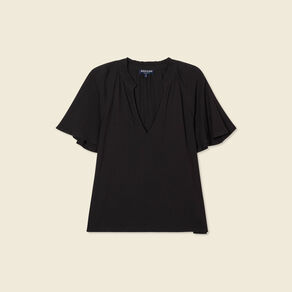 blouse manches courtes noir femme Blouse manches courtes noir femme