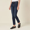 Jeans regular 7/8ème denim brut femme