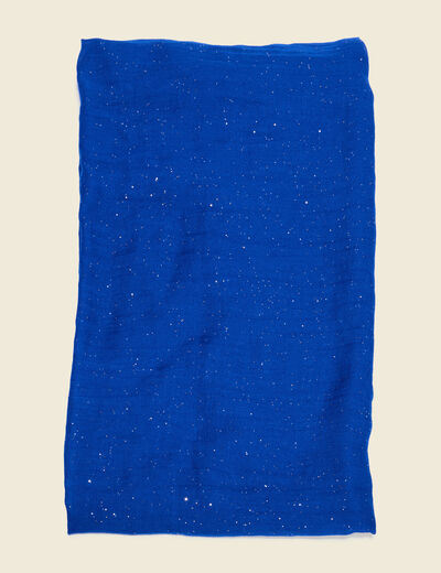 Foulard bleu electrique femme