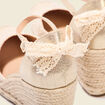 Espadrilles compens&eacute;es creme femme