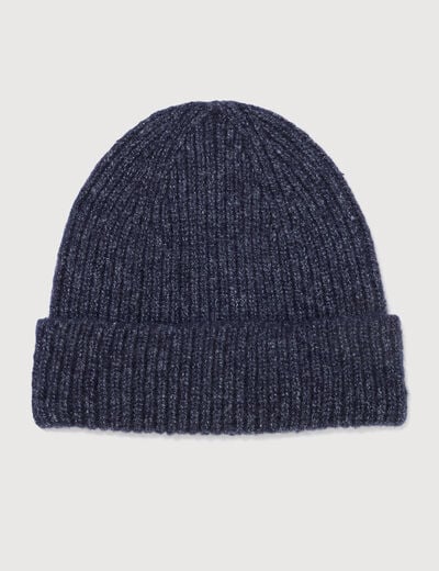 Bonnet chin&eacute; bleu marine homme