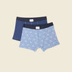 Lot 2 boxers bleu foncé homme